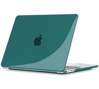 TECOOL Hülle Kompatibel mit MacBook Air 13.6 Zoll M3 M2 2024 A3113 u. 2022 A2681, Ultradünne Hartschale Schutzhülle Case, Kristall Tiefblaugrün
