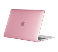 TECOOL Hülle Kompatibel mit MacBook Air M1 A2337 und MacBook Air 13 Zoll Retina 2020 2019 2018 A2179 A1932, Ultradünne Schutzhülle Hartschale Case, Kristallfuchsia