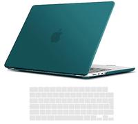 TECOOL Hülle Kompatibel mit MacBook Pro 14 Zoll 2022 2021 A2442 mit M1 Pro/Max Chip, Ultradünn Hartschale Schutzhülle Matt Case Cover + EU Tastaturschutz (transparent), deep Teal