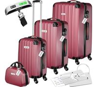 Hartschalenkofferset Cleo 4-tlg. mit Kofferwaage - weinrot 48.00 x 30.50 x 75.00 cm
