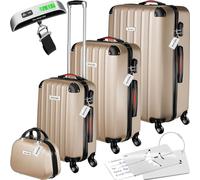 Hartschalenkofferset Cleo 4-tlg. mit Kofferwaage - champagner 48.00 x 30.50 x 75.00 cm