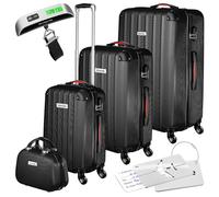 Hartschalenkofferset Cleo 4-tlg. mit Kofferwaage - schwarz 48.00 x 30.50 x 75.00 cm