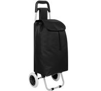 Tectake Einkaufstrolley Klappbar Abnehmbarer Bezug 20 x 35 x 50 cm Schwarz