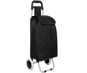 Tectake Einkaufstrolley Klappbar Abnehmbarer Bezug 20 x 35 x 50 cm Schwarz