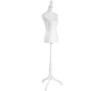 Tectake Schneiderpuppe Torso Weiblich 77 x 38 x 168 cm Weiß