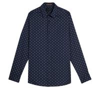 Ted Baker Area Herren Navy Geometrische Druckhemd 2XL