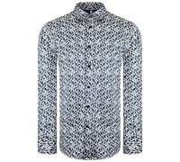 Ted Baker Capua Mens White/Navy Ditsy Blumenhemd M