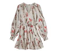 Ted Baker Cuiaba Minikleid Mit Falten Und V-ausschnitt, Elfenbeinfarben EU 36 / UK 8