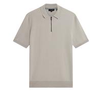 Ted Baker Daldin Rayon Zip Polohemd, Mittelgrau S