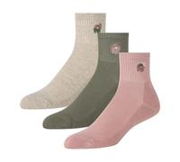 Ted Baker Damen 3 Pack High Quarter Crew Socken, Mellow Rose/Flechten/Haferflocken, Einheitsgröße