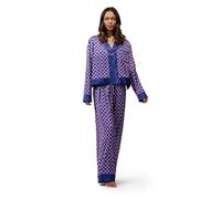 Ted Baker Damen-Pyjama, Dahlie, langärmelig, Satin, Monogramm, traditioneller Pijama