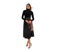 Ted Baker Damen WMD-ASNES-Knit Bodice Dress with Printed Wrap Skirt Lässiges Business-Kleid, Black, 42