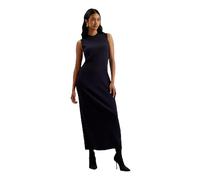 Ted Baker Damen WMD-SANDIII-Ribbed Crew Neck Knitted Column Maxi Dress Lässiges Kleid, Navy, 38