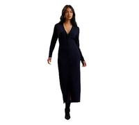 Ted Baker Damen WMK-ELMHAA-Ribbed Knitted V Neck Maxi Cardigan Strickjacke, Navy, 36