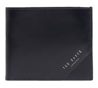 Ted Baker Embossed Corner Leather Bifold Coin Wallet Navy