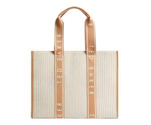 Ted Baker Hayllee Striped Canvas Large Icon Bag Camel