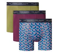 Ted Baker Herren 3-Pack Boxer Slips - Capulet Olive/Violett/Gibraltar - S