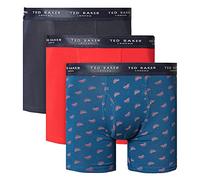 Ted Baker Herren 3-Pack Boxer Slips - Marine/Lychee/Gibraltar Sea Deposit - S