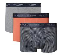 Ted Baker Herren 3er-Pack Boxer Briefs - Grau/Hot Sauce/Marine Holwood - S