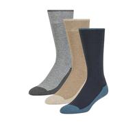 Ted Baker Herren 3er-Pack Gepolsterte Crew Socken, Marineblau/Braun meliert/Grau, Einheitsgre