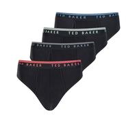 Ted Baker Herren 4 Pack Cotton Stretch Briefs Slip, Black Beauty, Medium