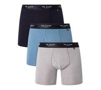 Ted Baker Herren 3er-Pack aus Baumwoll-Stretch-Boxershorts, Blau, M