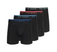 Ted Baker Herren-Boxershorts, Standard, Baumwolle, Stretch, Schwarz, 4 Stück