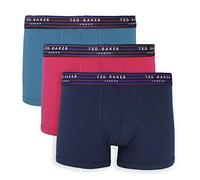 Ted Baker Herren London Men's Cotton Trunk-Pack of 3 Badehose, Insignia Blue/Bright Rose/Crystal Teal (Contrast), S