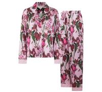 Ted Baker Isla Damen-Pyjama, langärmelig, Satin, Blumenmuster