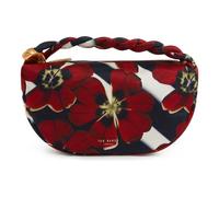 Ted Baker Handtasche Isli 26 cm Satin mit Statement-Hardware, bedruckt, Rot – Damen