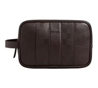 Ted Baker Waydee House Check PU Washbag Brown - Choc