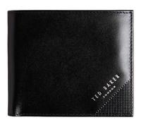 Ted Baker Leder Geldbörse Embossed Corner Leather Bifold Coin Wallet Black schwarz