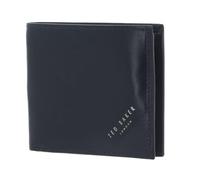 Ted Baker Leder Geldbörse Embossed Corner Leather Bifold Coin Wallet Navy dunkelblau