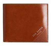 Ted Baker Leder Geldbörse Embossed Corner Leather Bifold Coin Wallet Tan Hellbraun