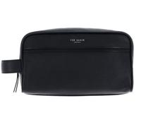 Ted Baker Leder Kulturbeutel Samberg Tie Bar Detail Washbag Black schwarz