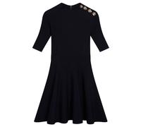 Ted Baker Lilano Kleid Aus Geripptem Strick Mit Knopfdetails In Marineblau EU 38 / UK 10