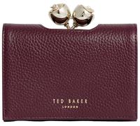 Ted Baker London | Damen | Roosa | Kleine Geldbörse aus Leder mit Rosendetail und Bommel