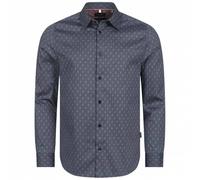 TED BAKER Pavia Star Geo Print Herren Langarm Hemd 272176-NAVY XS