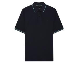Ted Baker Polohemd mit Jacquard-House-Check - Marineblau 2XL