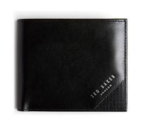 Ted Baker Leder Geldbörse Prugs Embossed Corner Leather Bifold Coin Wallet Black schwarz
