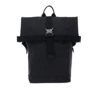 Ted Baker Rucksack Freizeitrucksack mit Laptopfach Rivers Rubberised PU Roll Top Backpack Black schwarz