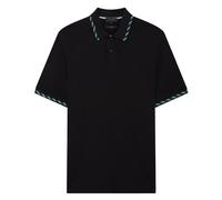 Ted Baker Ss Polohemd Mit Jacquard-jacquardmuster, Schwarz XL