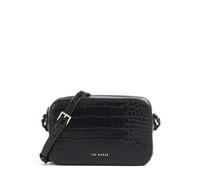 Ted Baker Stina Double Zip Croc Effect Mini Camera Bag Black