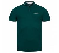 TED BAKER Tortila Stripe Collar Herren Polo-Shirt 242808-DK-GREEN S
