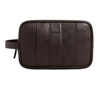 Ted Baker Waydee House Check PU Washbag Brown - Choc