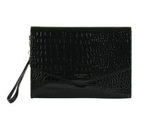 Ted Baker Wesslie Croc Effect Icon Envelope Pouch Black
