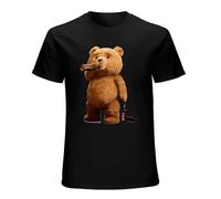 Ted Drink Beer Bear Beer Movie The Happiness is Have My New Men's Tops Hipster Tees Short Sleeve T-Shirt Black L