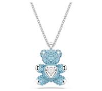 Teddy Anhänger, Bär, Blau, Rhodiniert OS