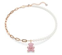 Teddy Anhänger, Kristallperle, Bär, Rosa, 18K Roségoldbeschichtet OS