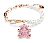 Teddy Armband, Kristallperle, Bär, Rosa, 18K Roségoldbeschichtet OS